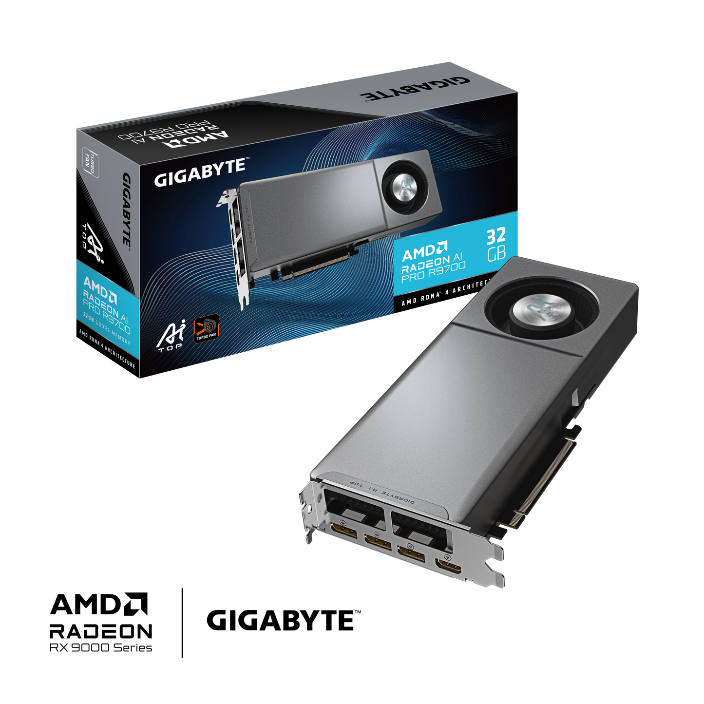 GIGABYTE AI Radeon™ AI PRO R9700 GV-R9700 AI TOP-32GD Graphics Card (預訂 4-8 週) (副本)