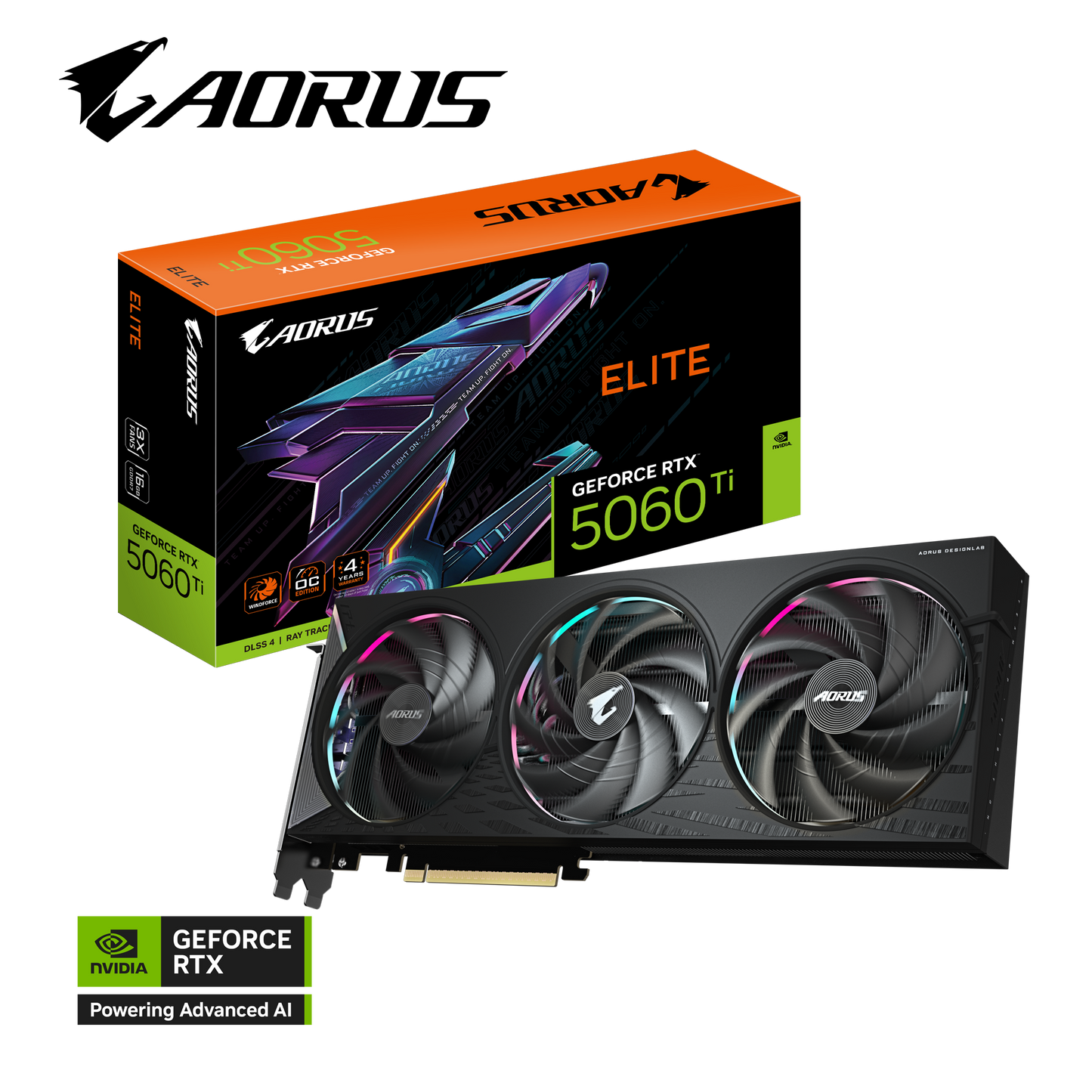 GIGABYTE AORUS RTX5060TI 16GB GV-N506TAORUS E-16GD Graphics Card