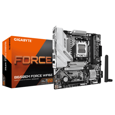 GIGABYTE FORCE AM5 B650 MATX GA-B650EM FORCE WF6E Motherboard AMD B650 Series (supports AMD Ryzen™ 7000 / Ryzen™ 8000 / Ryzen™ 9000 series processors)