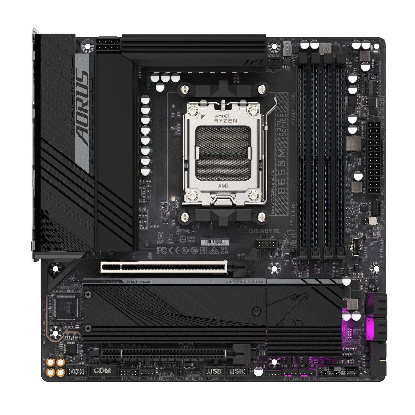 GIGABYTE AORUS AM5 B650 MATX GA-B650M AOURS ELITE Motherboard AMD B650 Series (supports AMD Ryzen™ 7000 / Ryzen™ 8000 / Ryzen™ 9000 series processors) (副本)