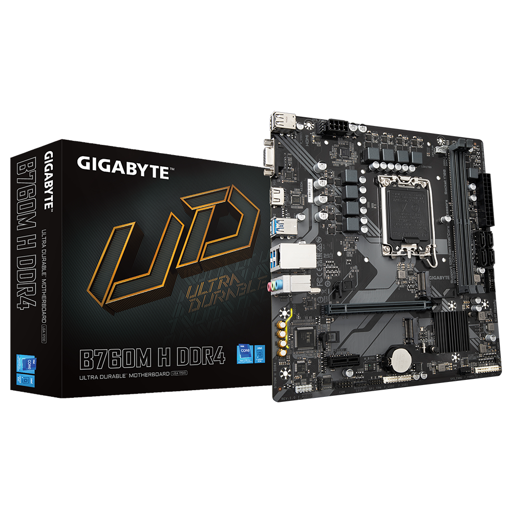 GIGABYTE Ultra Durable B760 MATX DDR4 GA-B760M H DDR4 Motherboard