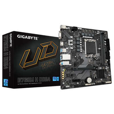 GIGABYTE Ultra Durable B760 MATX DDR4 GA-B760M H DDR4 Motherboard