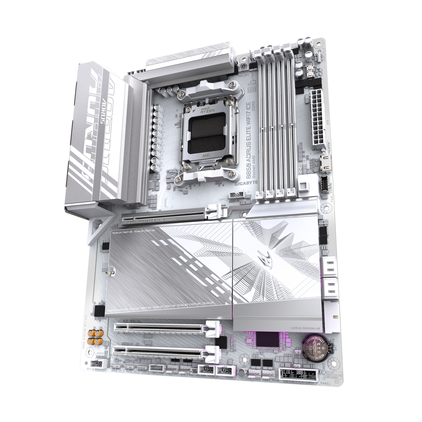 GIGABYTE AORUS AM5 B850 ATX GA-B850 A ELITE WF7 ICE Motherboard AMD B850 Series (supports AMD Ryzen™ 9000 / Ryzen™ 8000 / Ryzen™ 7000 series processors)