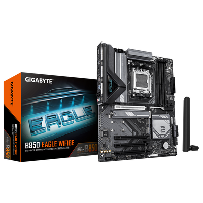 GIGABYTE EAGLE	AM5 B850 ATX GA-B850 EAGLE WIFI6E Motherboard AMD B850 Series (supports AMD Ryzen™ 9000 / Ryzen™ 8000 / Ryzen™ 7000 series processors)
