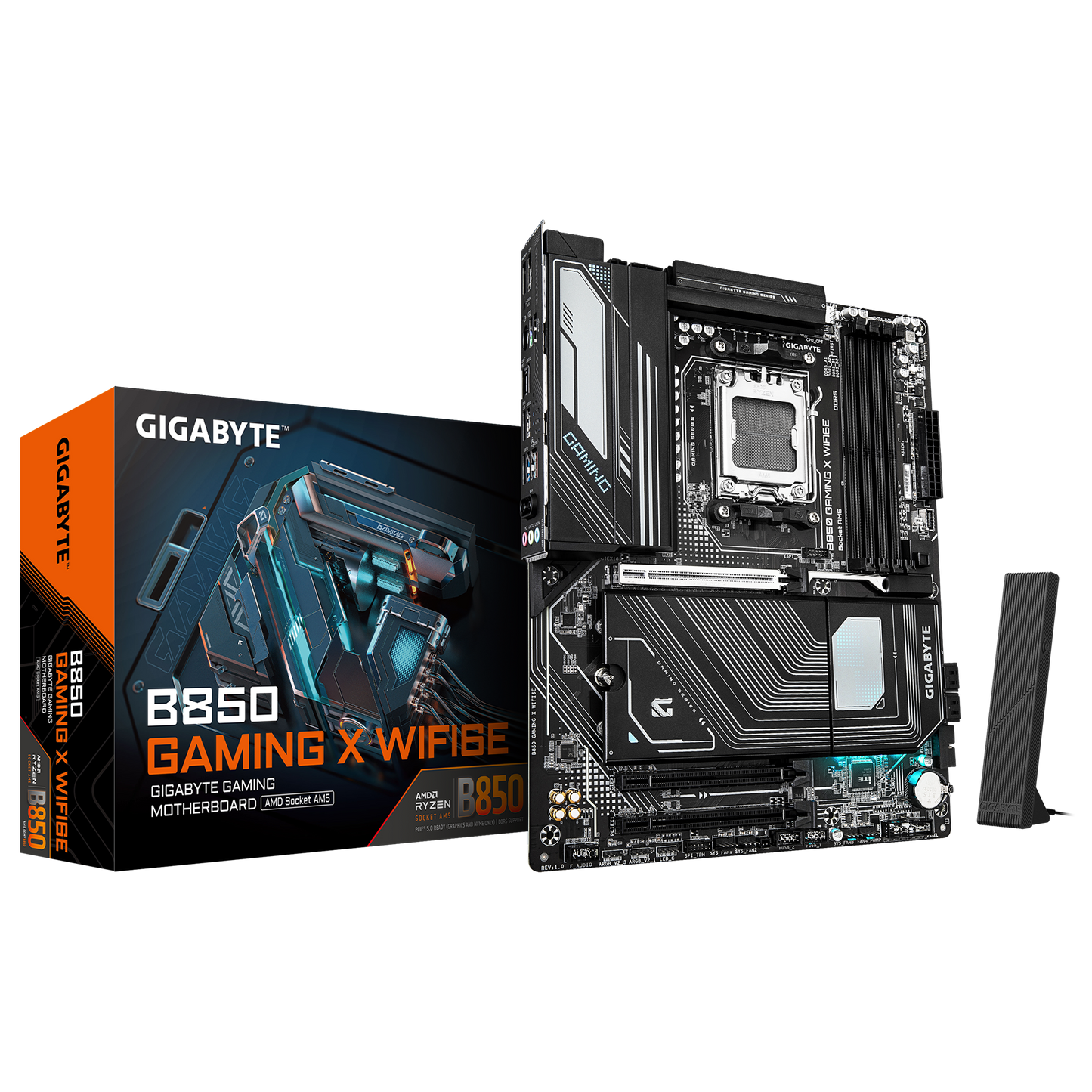 GIGABYTE GAMING AM5 B850 ATX GA-B850 GAMING X WIFI6E Motherboard AMD B850 Series (supports AMD Ryzen™ 9000 / Ryzen™ 8000 / Ryzen™ 7000 series processors)