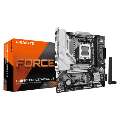 GIGABYTE FORCE AM5 B850 MATX GA-B850M FORCE WF6E V2 Motherboard AMD B850 Series (supports AMD Ryzen™ 9000 / Ryzen™ 8000 / Ryzen™ 7000 series processors)