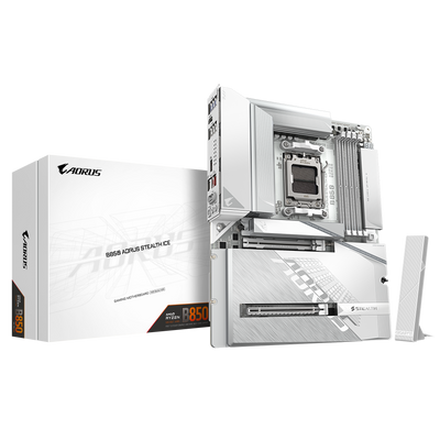 GIGABYTE AORUS AM5 B850 背插 GA-B850 A STEALTH ICE Motherboard  AMD B850 Series (supports AMD Ryzen™ 9000 / Ryzen™ 8000 / Ryzen™ 7000 series processors)