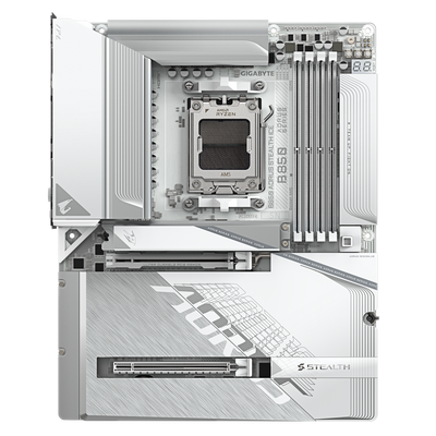 GIGABYTE AORUS AM5 B850 背插 GA-B850 A STEALTH ICE Motherboard  AMD B850 Series (supports AMD Ryzen™ 9000 / Ryzen™ 8000 / Ryzen™ 7000 series processors)