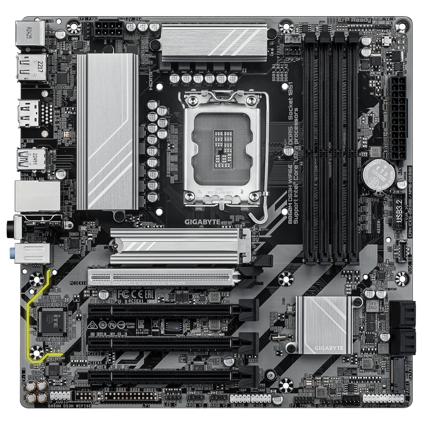 GIGABYTE Ultra Durable B860 MATX GA-B860M DS3H WIFI6E Motherboard