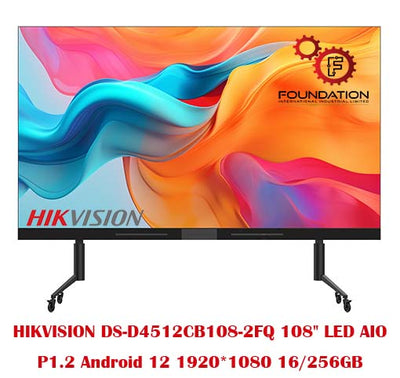 HIKVISION DS-D4512CB108-2FQ 108'' LED AIO 1.25mm Pixel Pitch Glue on Board FHD 16:9 Android 12-14 16GB/256GB