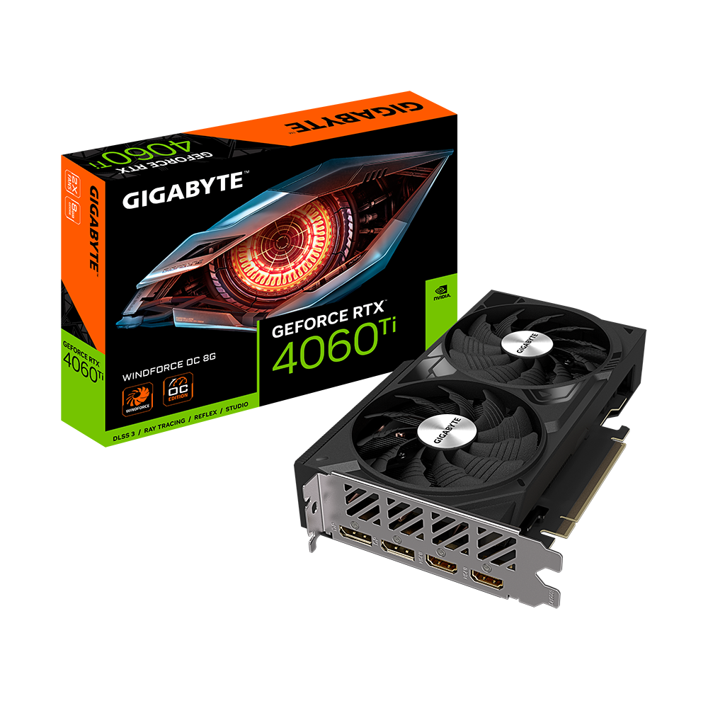 GIGABYTE WINDFORCE RTX4060 Ti	GV-N406TWF2OC-8GD Graphics Card