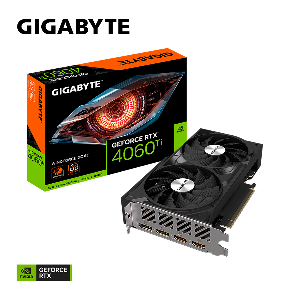 GIGABYTE WINDFORCE RTX4060 Ti	GV-N406TWF2OC-8GD Graphics Card