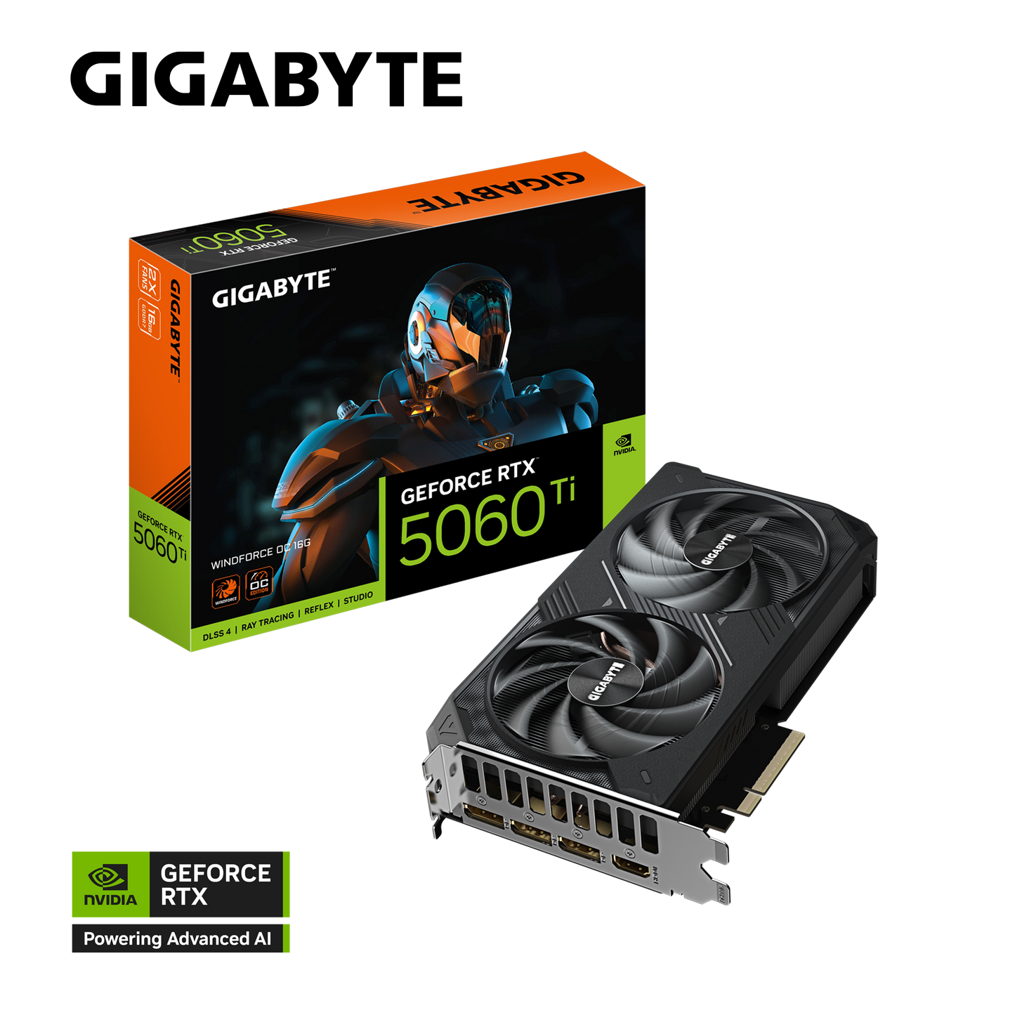 GIGABYTE WINDFORCE RTX5060TI 16GB GV-N506TWF2OC-16GD Graphics Card