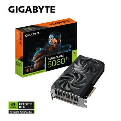 GIGABYTE WINDFORCE RTX5060TI 16GB GV-N506TWF2OC-16GD Graphics Card