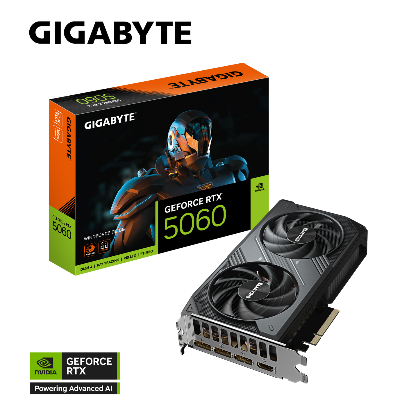 GIGABYTE WINDFORCE RTX5060 GV-N5060WF2OC-8GD Graphics Card