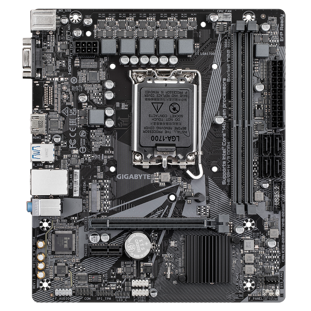 GIGABYTE Ultra Durable H610 MATX GA-H610M H V3 DDR4 Motherboard (Supports 14th, 13th and 12th generation Intel® Core™ processors)