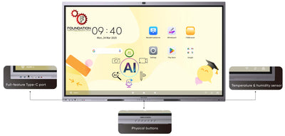 HIKVISION DS-D5C86RB/B2L 86-inch 4K Android 14 Google EDLA AI-Empowered WonderHub Interactive Whiteboard  2026 New Model -- AI 電子互動白板- 學校及商用場合適用