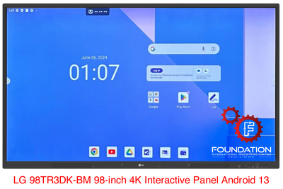 LG 98TR3DK-BM 98-inchs CreateBoard Interactive Panel 4K Android 13 Google EDLA