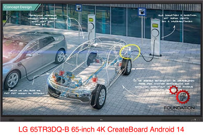 LG 65TR3DQ-B 65" CreateBoard Interactive Panel 4K Android 14 Google EDLA 2025 NEW Model