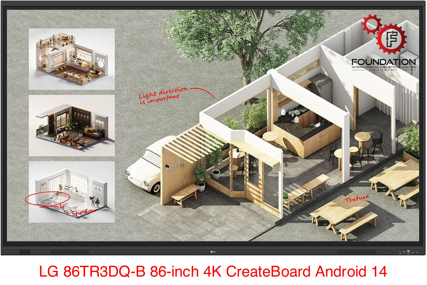 LG 86TR3DQ-B 86" CreateBoard Interactive Panel 4K Android 14 Google EDLA 2025 NEW Model