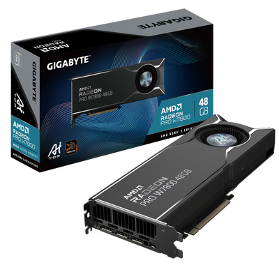 GIGABYTE AI	Radeon™ PRO W7800	GV-W7800 AI TOP 48G Graphics Card (預訂 4-8 週)