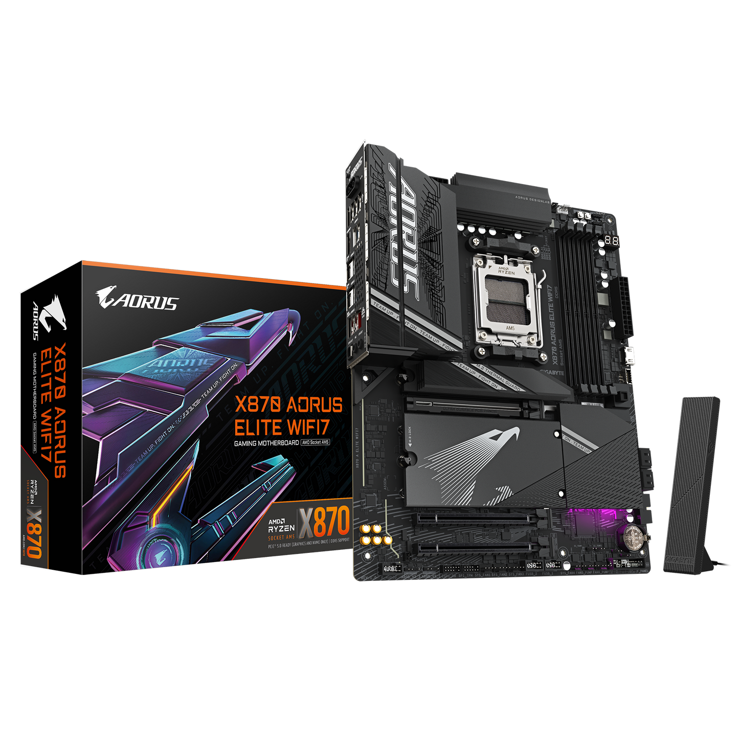 GIGABYTE AORUS AM5 X870 ATX GA-X870 A ELITE WIFI7 Motherboard  AMD X870 Series (supports AMD Ryzen™ 9000 / Ryzen™ 8000 / Ryzen™ 7000 series processors)