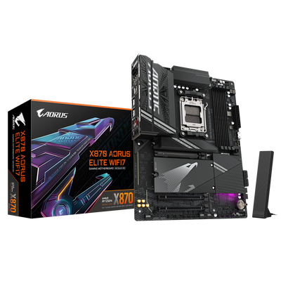 GIGABYTE AORUS AM5 X870 ATX GA-X870 A ELITE WIFI7 Motherboard  AMD X870 Series (supports AMD Ryzen™ 9000 / Ryzen™ 8000 / Ryzen™ 7000 series processors)