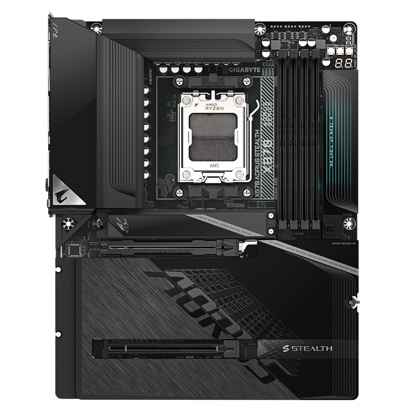 GIGABYTE AORUS AM5 X870 背插 GA-X870 A STEALTH Motherboard  AMD X870 Series (supports AMD Ryzen™ 9000 / Ryzen™ 8000 / Ryzen™ 7000 series processors)