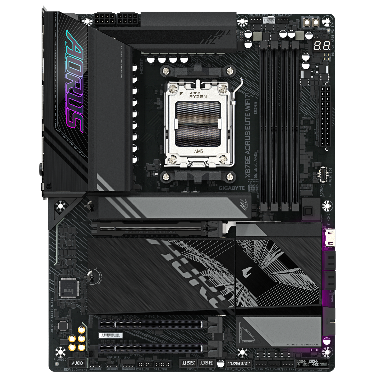 GIGABYTE AORUS AM5 X870E ATX GA-X870E A ELITE WIFI7 Motherboard  AMD X870 Series (supports AMD Ryzen™ 9000 / Ryzen™ 8000 / Ryzen™ 7000 series processors)