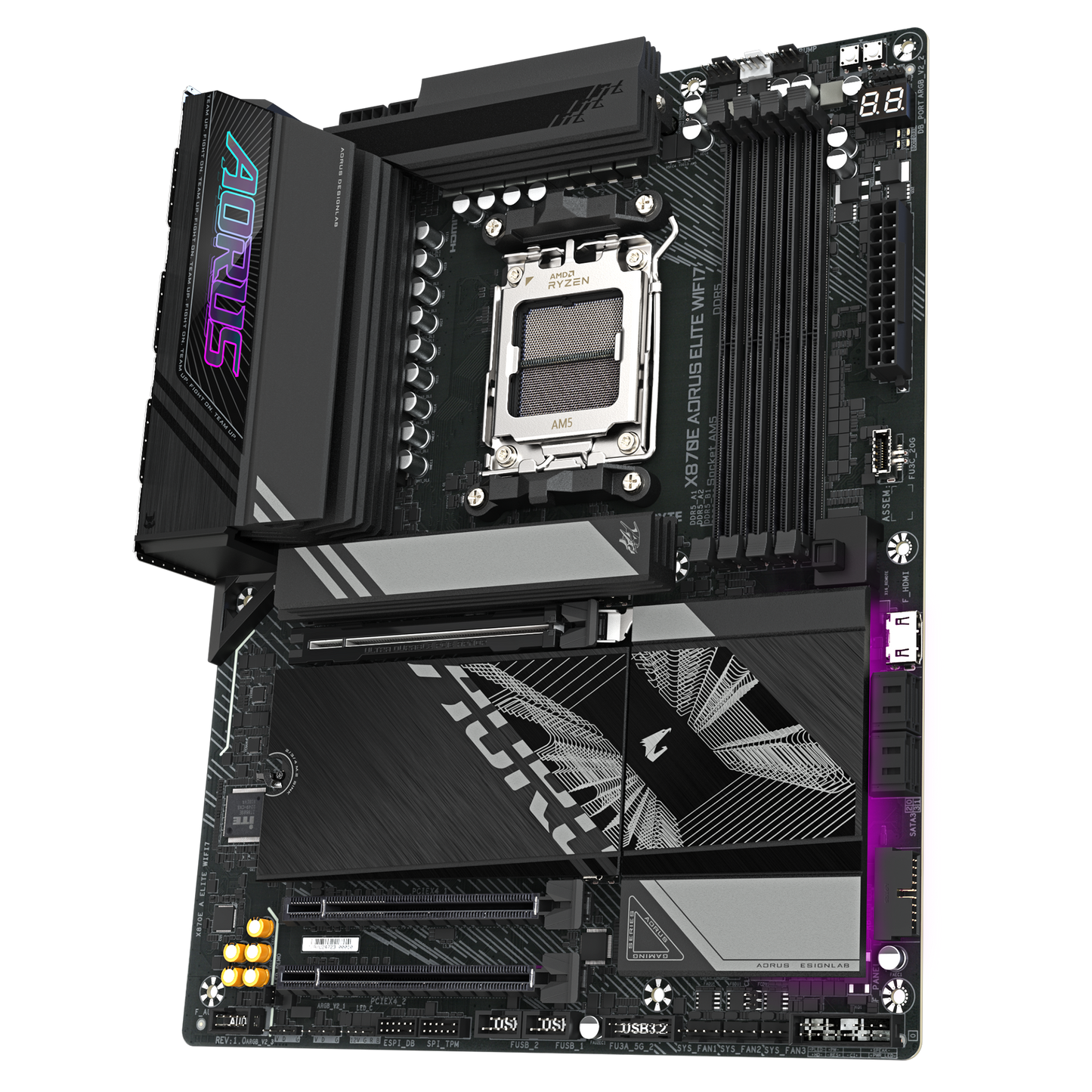 GIGABYTE AORUS AM5 X870E ATX GA-X870E A ELITE WIFI7 Motherboard  AMD X870 Series (supports AMD Ryzen™ 9000 / Ryzen™ 8000 / Ryzen™ 7000 series processors)