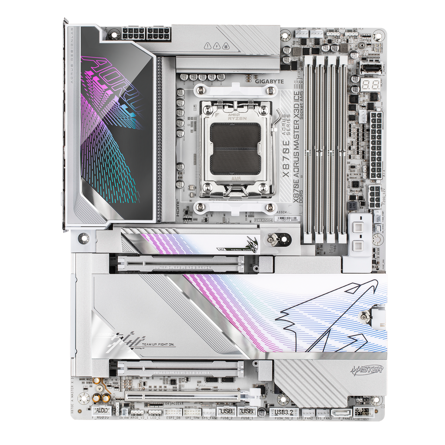 GIGABYTE AORUS X3D Model GA-X870E A MASTER X ICE Motherboard  AMD X870 Series (supports AMD Ryzen™ 9000 / Ryzen™ 8000 / Ryzen™ 7000 series processors)