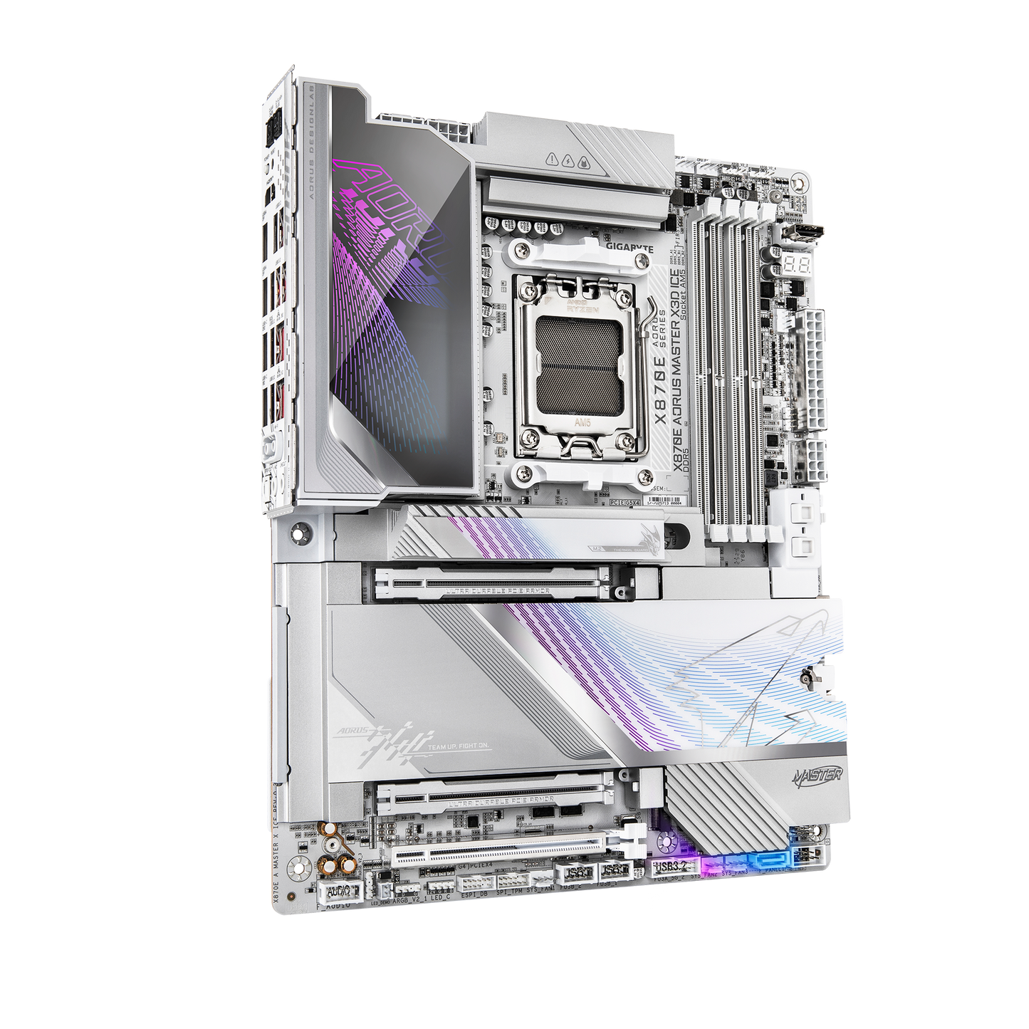GIGABYTE AORUS X3D Model GA-X870E A MASTER X ICE Motherboard  AMD X870 Series (supports AMD Ryzen™ 9000 / Ryzen™ 8000 / Ryzen™ 7000 series processors)