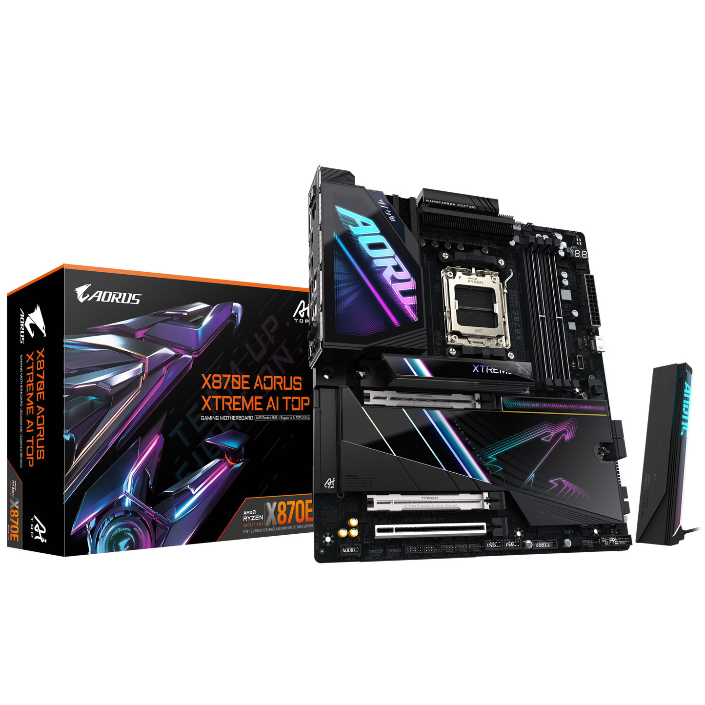 GIGABYTE AORUS AM5 X870E EATX GA-X870E A XTREME AI TOP Motherboard  AMD X870 Series (supports AMD Ryzen™ 9000 / Ryzen™ 8000 / Ryzen™ 7000 series processors)