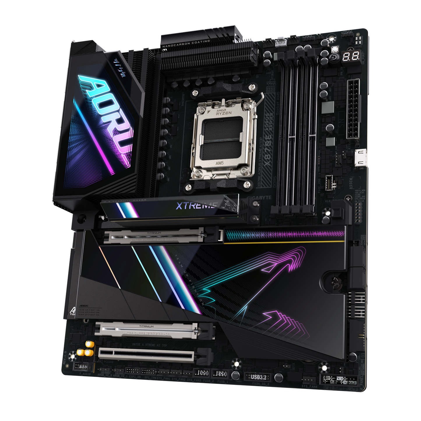 GIGABYTE AORUS AM5 X870E EATX GA-X870E A XTREME AI TOP Motherboard  AMD X870 Series (supports AMD Ryzen™ 9000 / Ryzen™ 8000 / Ryzen™ 7000 series processors)