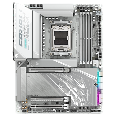 GIGABYTE AORUS X3D Model GA-X870E A ELITE X ICE Motherboard  AMD X870 Series (supports AMD Ryzen™ 9000 / Ryzen™ 8000 / Ryzen™ 7000 series processors)