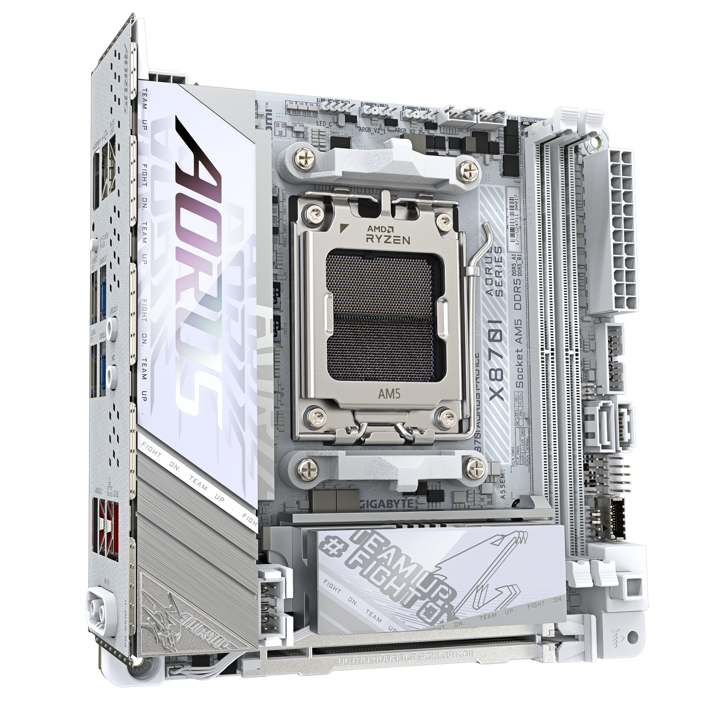 GIGABYTE AORUS AM5 X870 ITX GA-X870I AORUS PRO ICE Motherboard  AMD X870 Series (supports AMD Ryzen™ 9000 / Ryzen™ 8000 / Ryzen™ 7000 series processors)