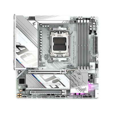GIGABYTE AORUS AM5 X870 MATX GA-X870M A ELITE WF7 ICE Motherboard  AMD X870 Series (supports AMD Ryzen™ 9000 / Ryzen™ 8000 / Ryzen™ 7000 series processors)