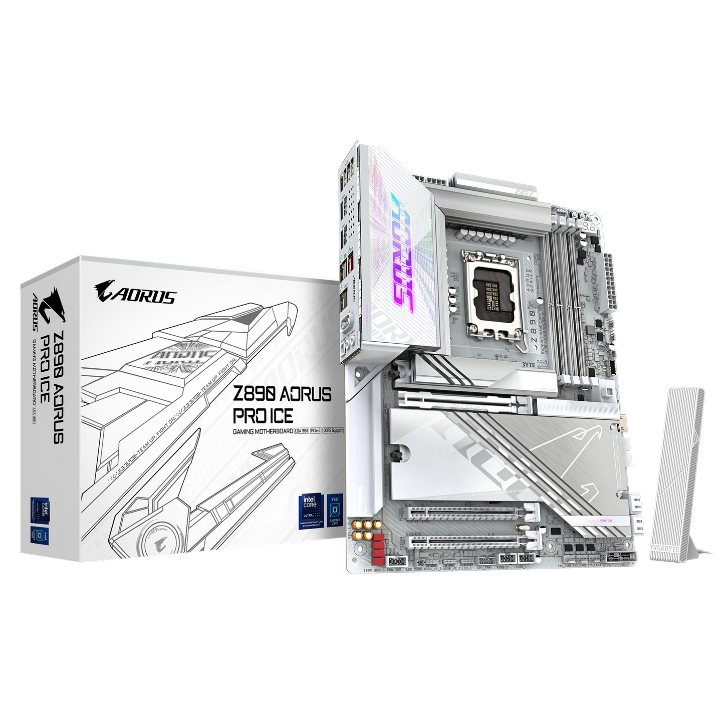 GIGABYTE AORUS Z890 ATX GA-Z890 AORUS PRO ICE Motherboard (Supports 15th Gen Intel® Core™ Ultra Processors)