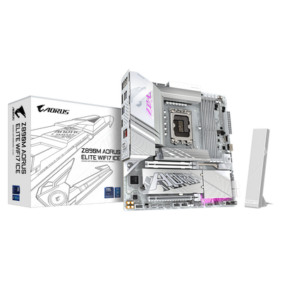 GIGABYTE AORUS Z890 MATX GA-Z890M A ELITE WF7 ICE Motherboard (Supports 15th Gen Intel® Core™ Ultra Processors)