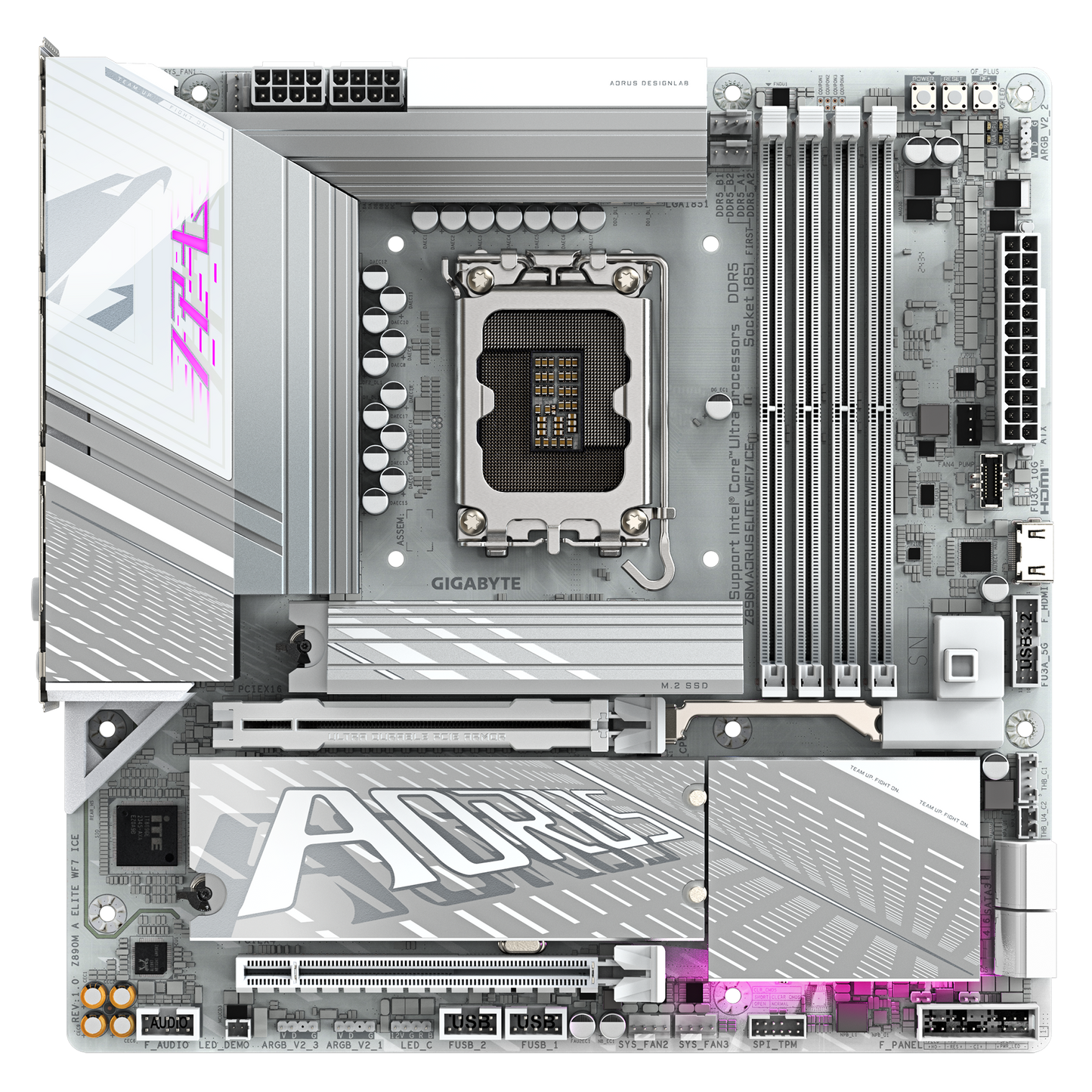 GIGABYTE AORUS Z890 MATX GA-Z890M A ELITE WF7 ICE Motherboard (Supports 15th Gen Intel® Core™ Ultra Processors)