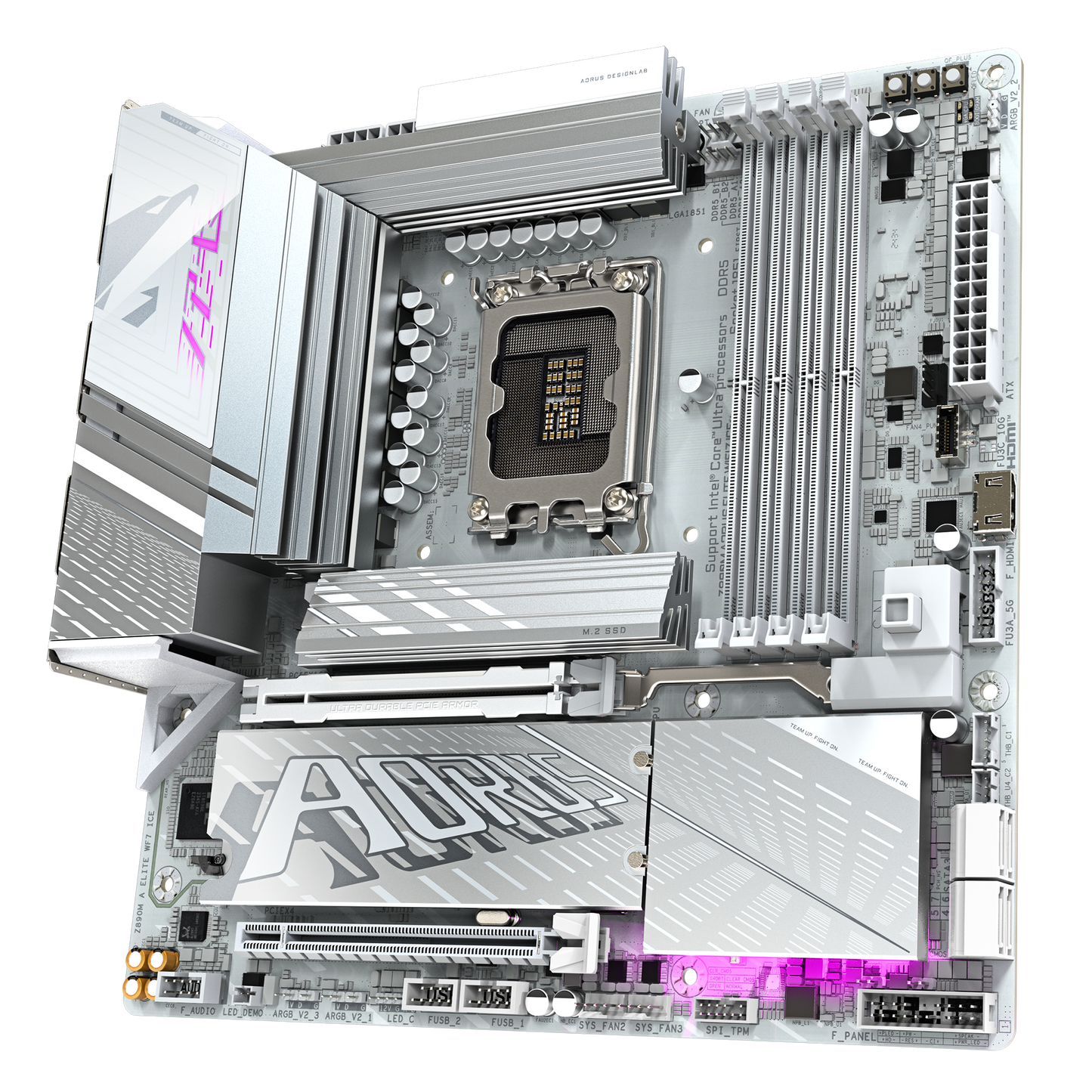 GIGABYTE AORUS Z890 MATX GA-Z890M A ELITE WF7 ICE Motherboard (Supports 15th Gen Intel® Core™ Ultra Processors)
